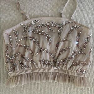 RAGA sequined crop Top NWT